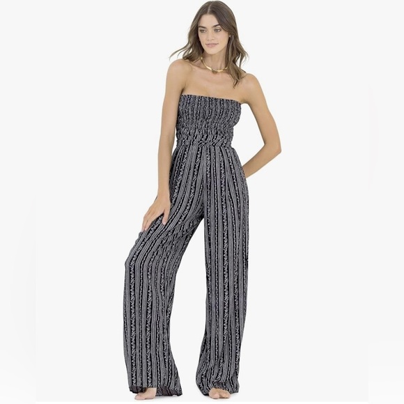 Maaji Convertible Black and White Halter Jumpsuit - Picture 2 of 6